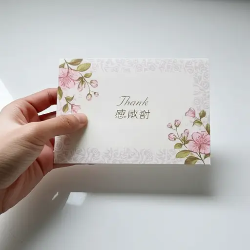 我收到了一张感谢卡。