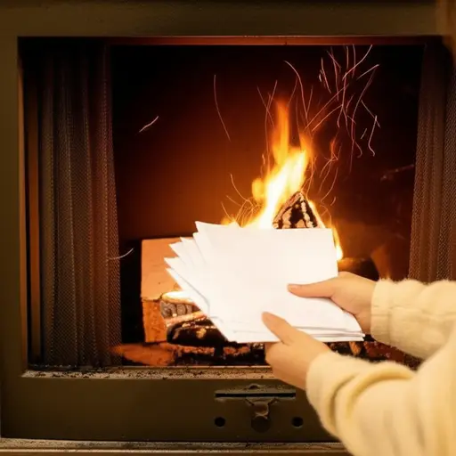 她烧掉了他的旧情书。