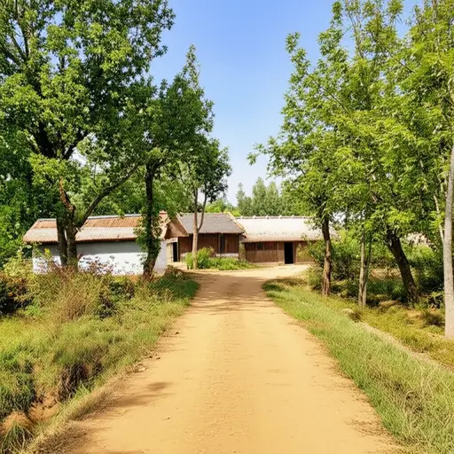 她就住在旁边的村子里。