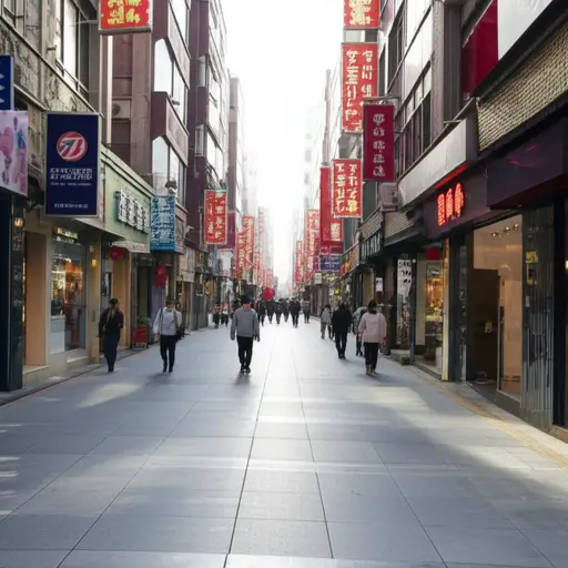 这个区域的马路仅供行人使用。