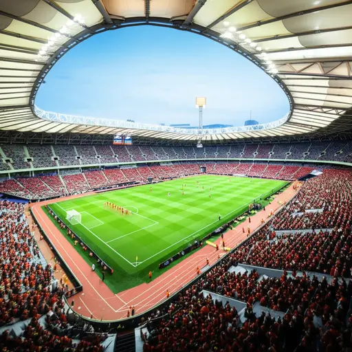 一百万名球迷观看了足球比赛。