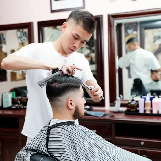 技术娴熟的理发师可以剪出不同的发型。