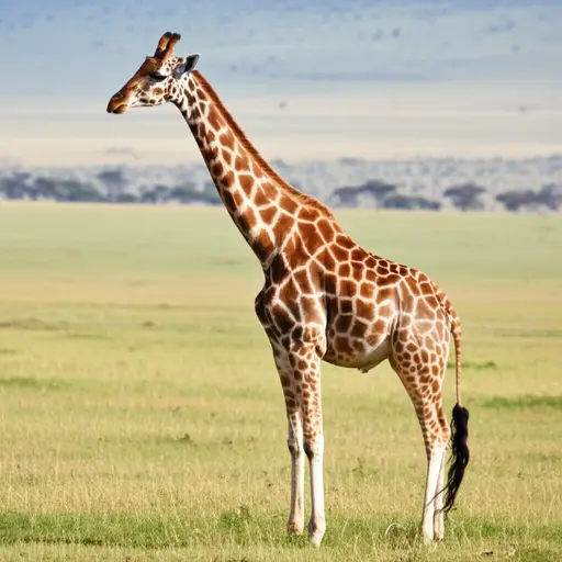 长颈鹿的脖子非常长。