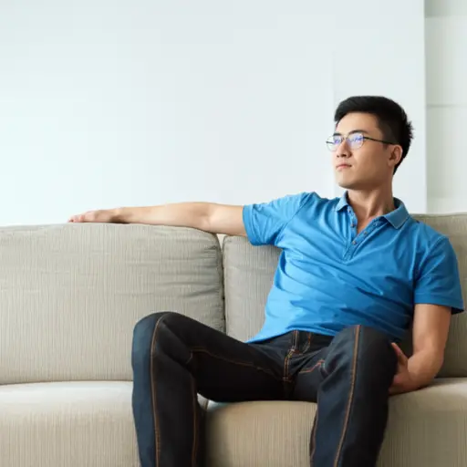 他戴上眼镜，以便能更清楚地看电视。