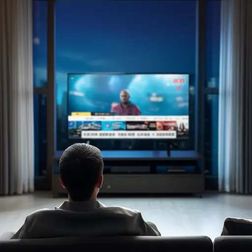 他过去常常待在家里看视频。