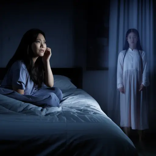 有一次，她在半夜醒来，看到了她丈夫前妻的鬼魂。