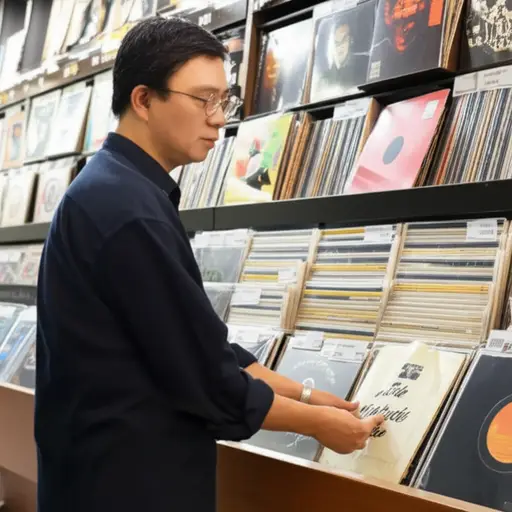 我爸爸收藏了很多爵士乐唱片。