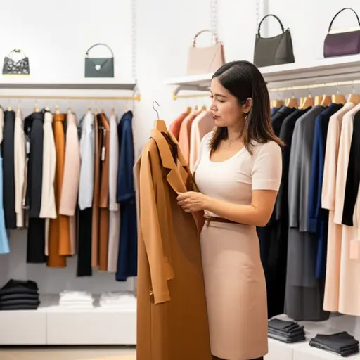 她选了店里最贵的外套。