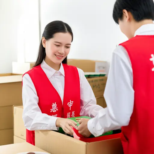 她自愿在慈善活动上帮忙。