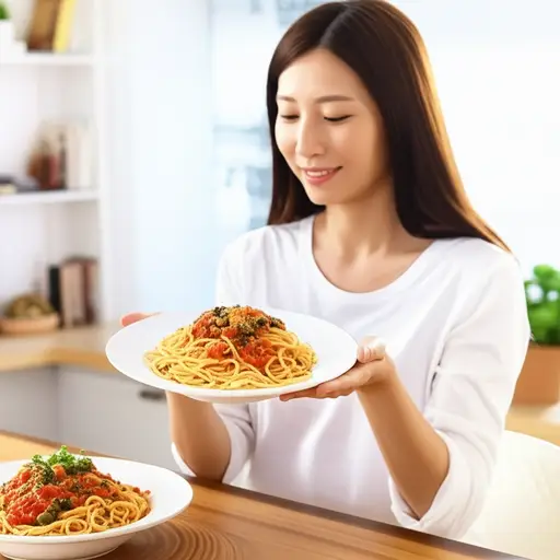 我妈妈做的意大利面比餐厅的更好吃。