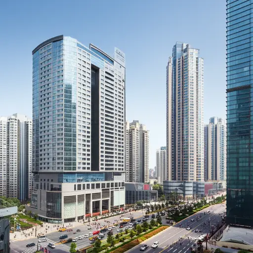 我住在市中心附近。