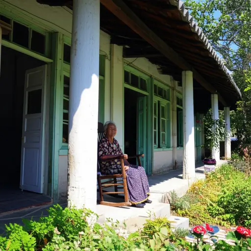 我祖母在同一所房子里住了很长时间。