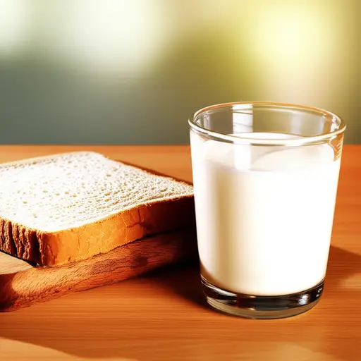 我早餐吃了一片面包。