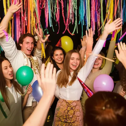 我们在派对结束时道别。