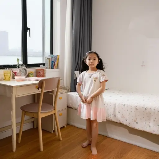 她有自己的房间。