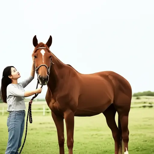 她非常喜欢马。