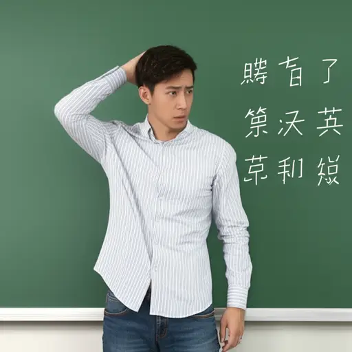 他只有基本的英语掌握能力。