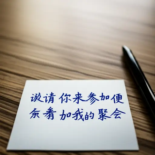 我写个简短的便条邀请你来参加我的聚会。