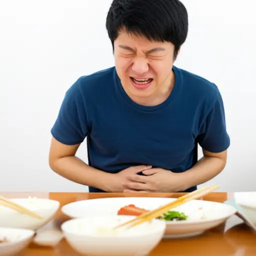 我吃得太多了，现在感觉很（难受）。