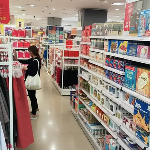 我们在百货商店里买衣服和玩具。