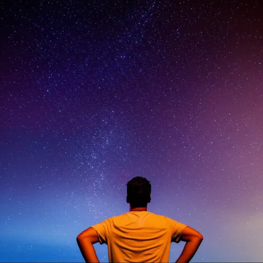 我喜欢在晴朗的夜晚看星星。