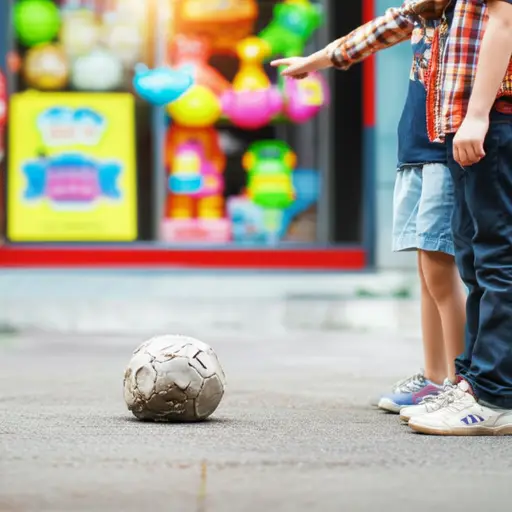 我的球坏了，我们去买另一个吧。