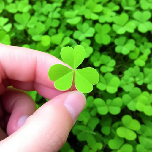 找到四叶草被认为是罕见且幸运的。