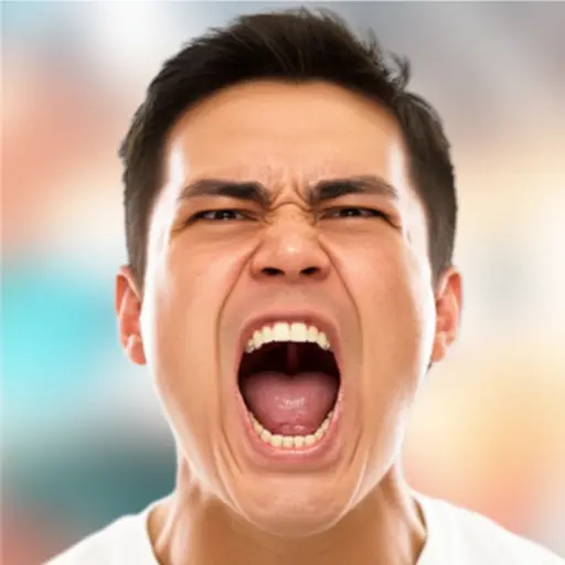 有愤怒的大声喊叫。