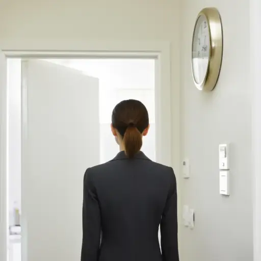 她早上8点出发去上班。