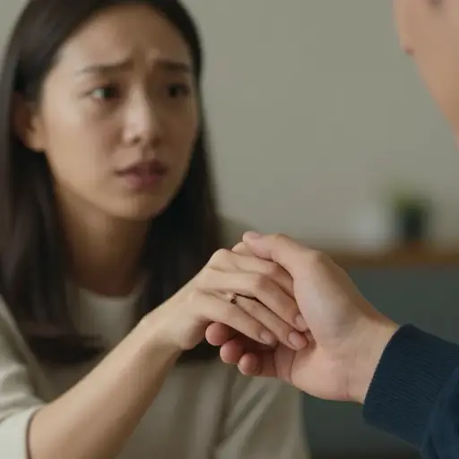 她轻轻握了握他的手以示安慰。