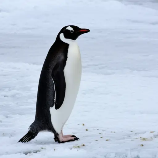 企鹅有独特的黑白外观。