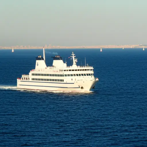 我们乘渡船去了加来。