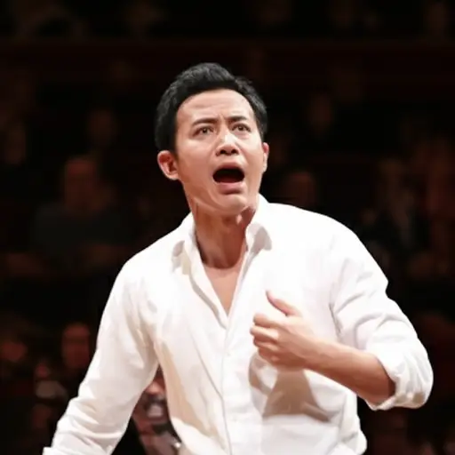 这位演员的表演充满力量，饱含真情实感。