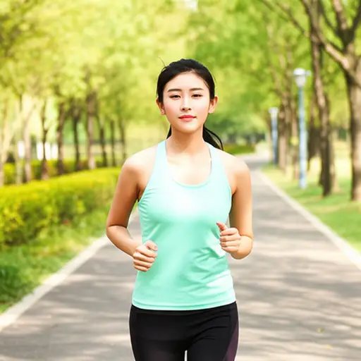 她每天早上7点定期锻炼。