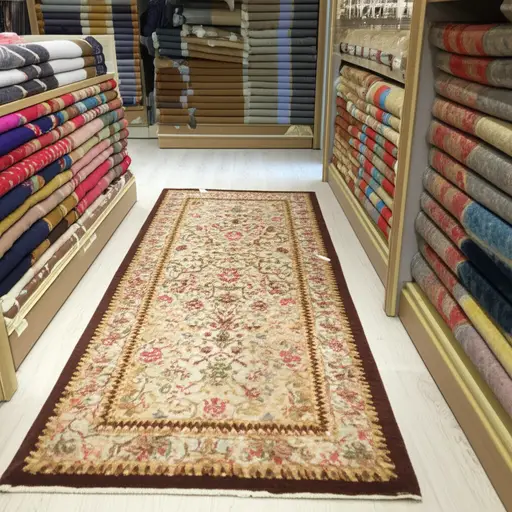 她买了一块两英尺宽的地毯。