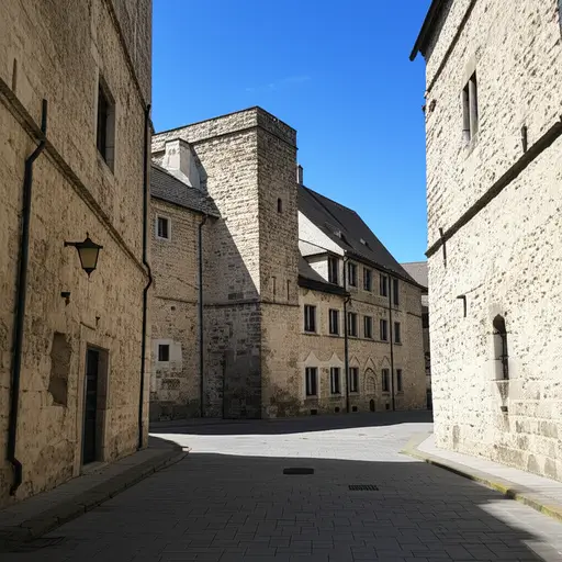 这座城市以其历史建筑而闻名。