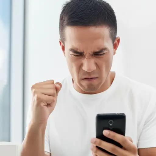 他非常生气，一句话没说就挂断了电话。