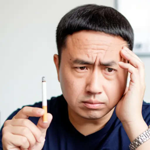 他不赞成吸烟。