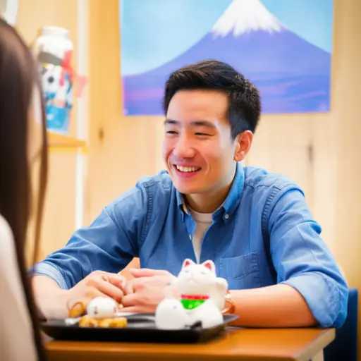 他随意地谈起了最近去日本的旅行。