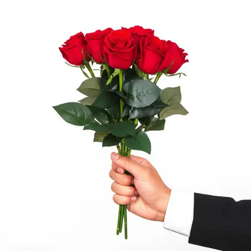 他给了我一束玫瑰。