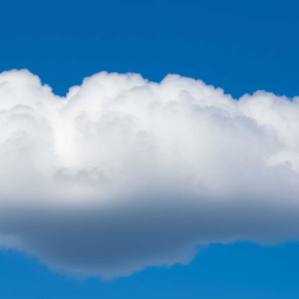 天空出现了一大片云。