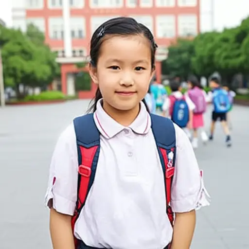 我的女儿还在上小学。