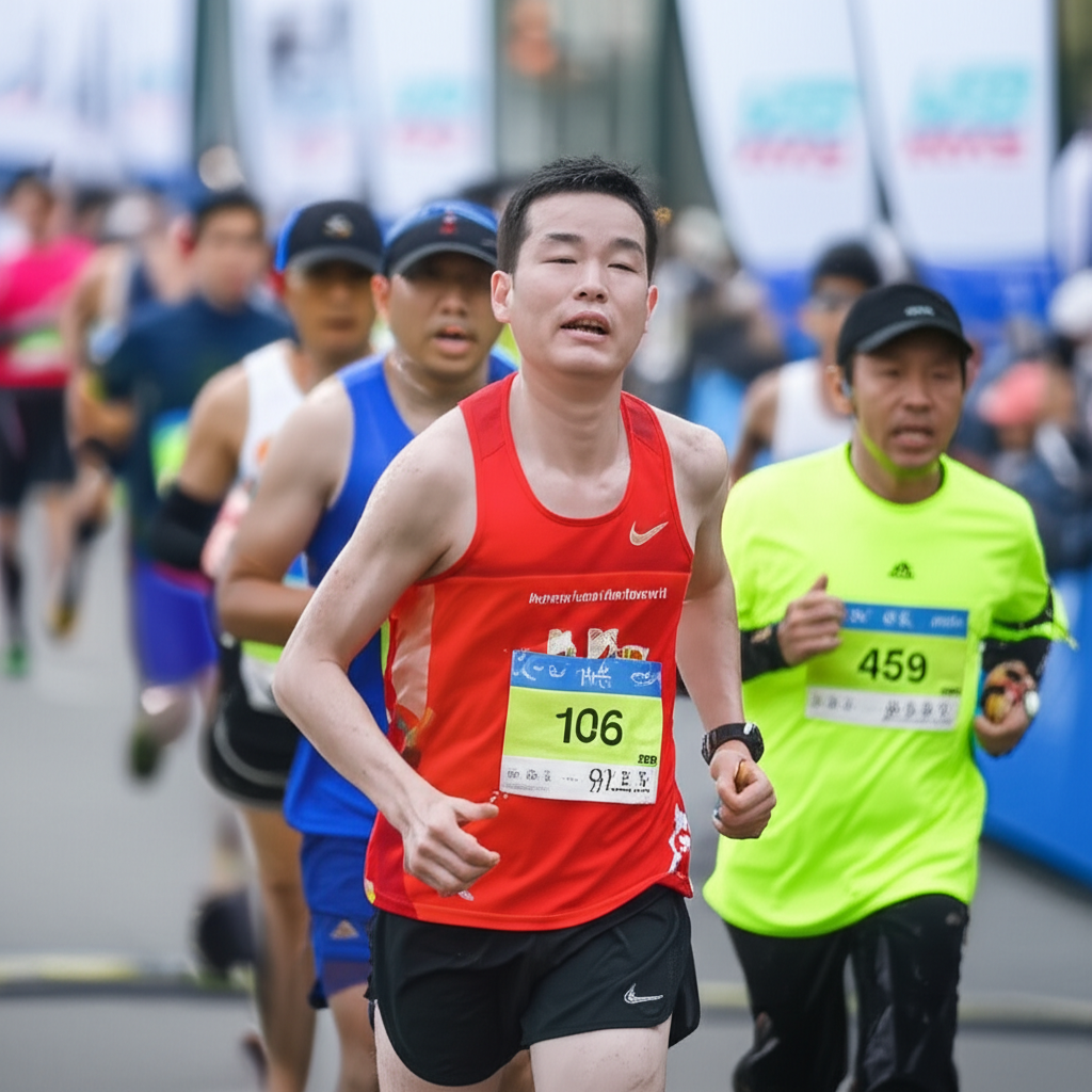 在马拉松比赛中，心理素质和身体健康同样重要。