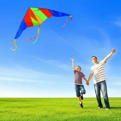 我周末想和爸爸一起去放风筝。