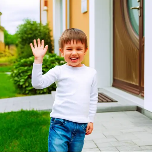 我邻居家的孩子很友好。