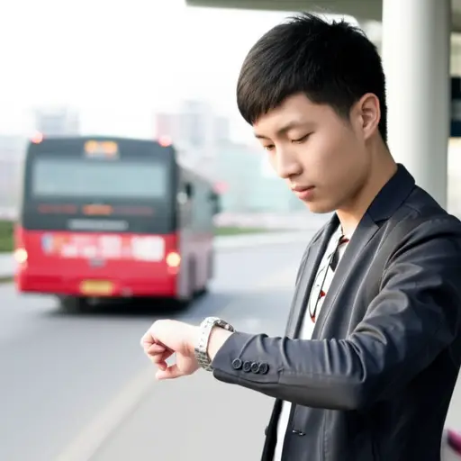 我希望公交车不会迟到。