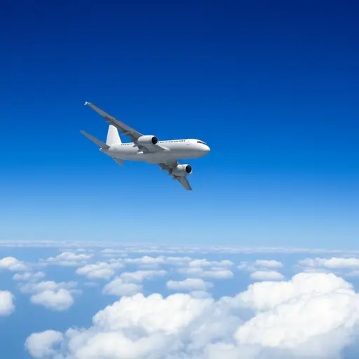 看！飞机在云层上面飞。