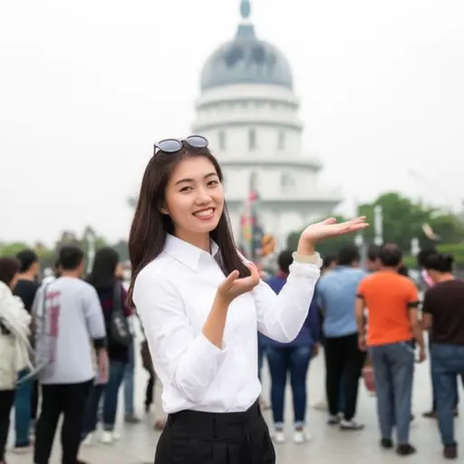 她承诺向我们展示她国家的景点。