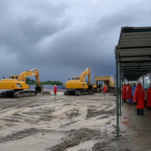 项目的延误在一定程度上是由于恶劣天气造成的。