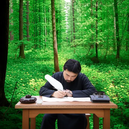 这位诗人写了一首关于自然的优美诗篇。